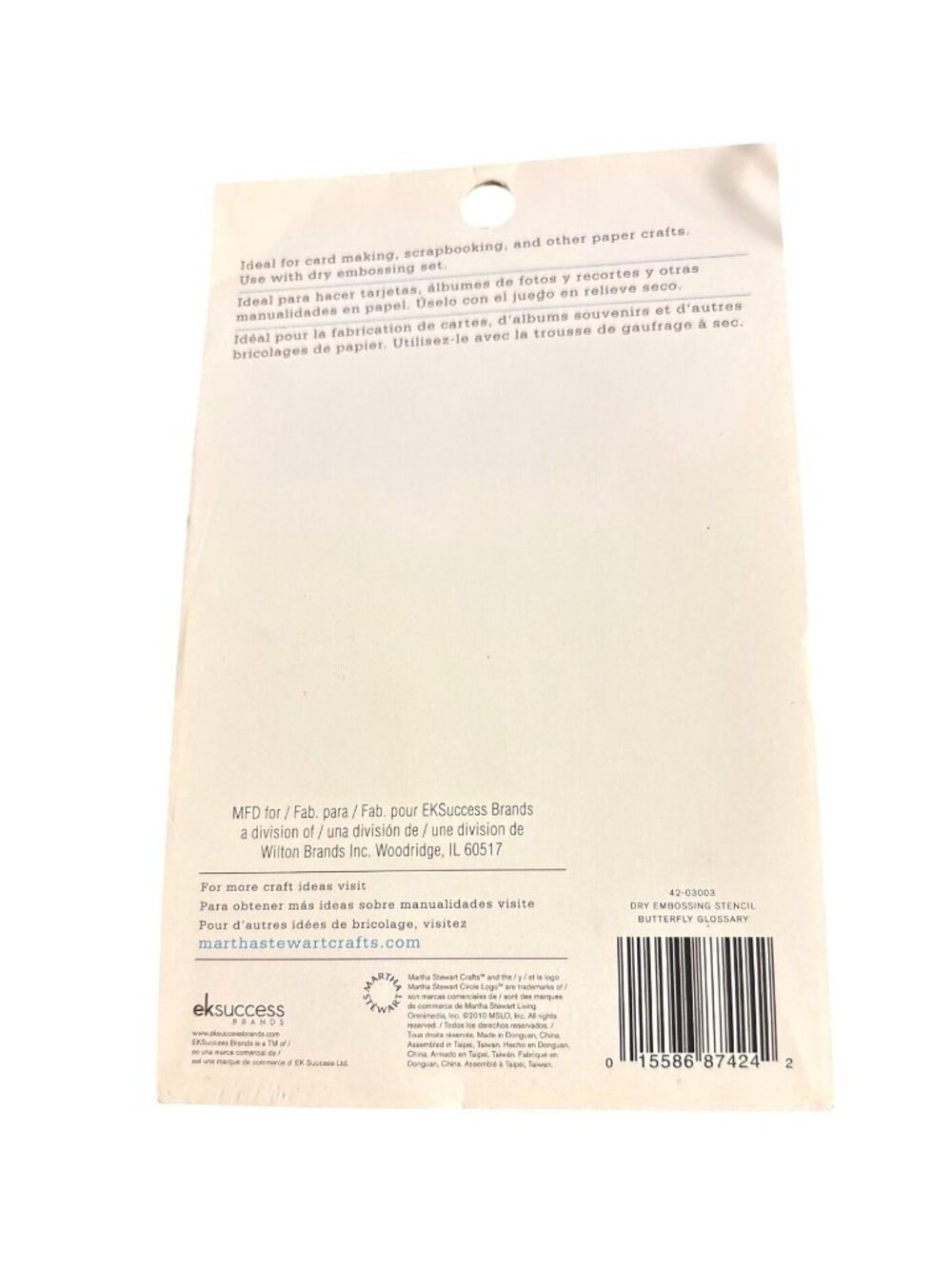 Martha Stewart Crafts Butterfly Glossary Dry Embossing Stencil 1 Pc 42-03003 NSP - Picture 2 of 6
